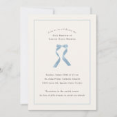 Subtiel lichtblauw boogdoopsel kaart (Voorkant)