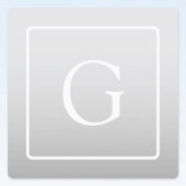 Subtiel Lichtgrijs Gradiënt Achternaam Monogram Labels