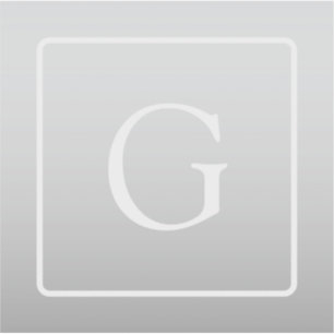 Subtiel Lichtgrijs Gradiënt Achternaam Monogram Sticker