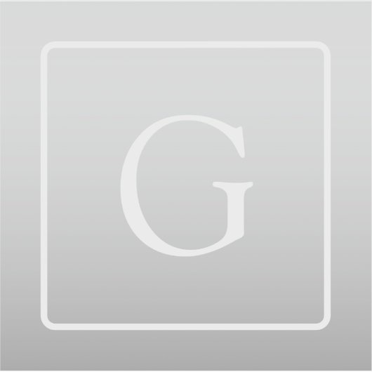 Subtiel Lichtgrijs Gradiënt Achternaam Monogram Sticker (Voorkant)