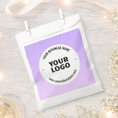 Subtiel lichtpaarse ombre & uw bedrijfslogo bedankzakje (Geknipt)