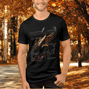 Subtiel muzikaal ontwerp Unisex Tri-Blend Shirt