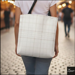 subtiel raster tote bag