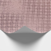 Subtiel Roos Gold Lattice Patroon op Blush Pink Cadeaupapier (Hoek)
