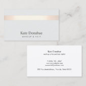 Subtiel Roos Gold Striped Elegant Stylish Grey 2 Visitekaartje (Voorkant / Achterkant)