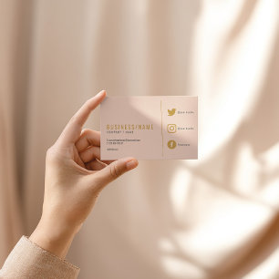 Subtiel roze visitekaartje sociale media
