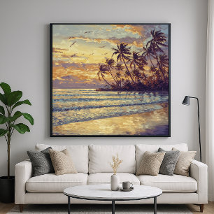 Subtiel Strandlicht - Impressionisme Stijl Landsch Poster
