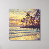 Subtiel Strandlicht - Landschap in Impressionistis Canvas Afdruk (Voorkant)