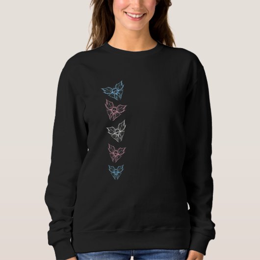 Subtiel transgender Ftm Mtf Gothic Butterfly Trans Trui (Voorkant)