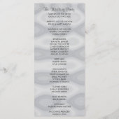 Subtiel Zilveren Trouwprogramma Programmakaart (Achterkant)