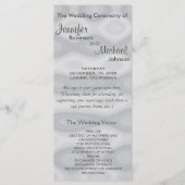 Subtiel Zilveren Trouwprogramma Programmakaart (Voorkant)