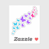 Subtiele Androgyn Pride Vlinder Sticker (Vel)