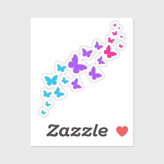 Subtiele Androgynous Pride Vlinder Sticker (Vel)