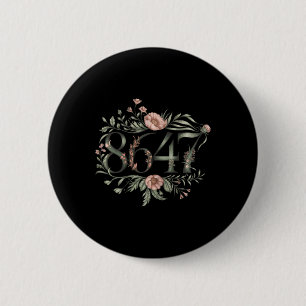 Subtiele Anti Trump 8647 Bloem Bloemen Boho Presid Ronde Button 5,7 Cm