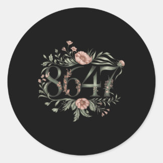 Subtiele Anti Trump 8647 Bloem Bloemen Boho Presid Ronde Sticker