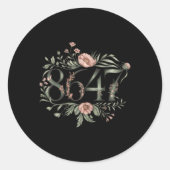 Subtiele Anti Trump 8647 Bloem Bloemen Boho Presid Ronde Sticker (Voorkant)