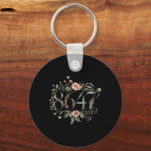 Subtiele Anti Trump 8647 Bloem Bloemen Boho Presid Sleutelhanger (Voorkant)