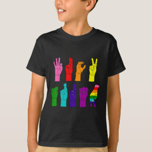 Subtiele anti-Trump ASL Gebarentaal LGBTQ+ Resist T-shirt