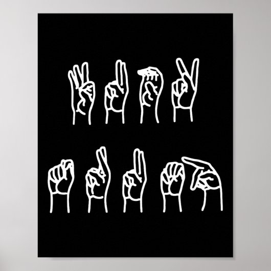 Subtiele anti-Trump ASL Gebarentaal Poster (Voorkant)