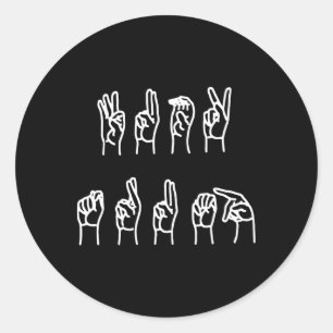 Subtiele anti-Trump ASL Gebarentaal Ronde Sticker