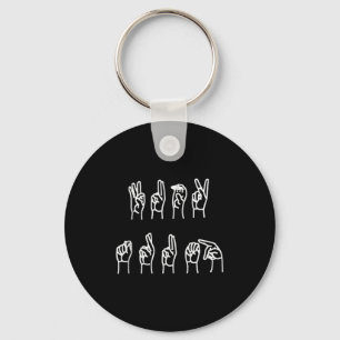 Subtiele Anti-trump Asl Gebarentaal Tank Top  Sleutelhanger