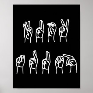 Subtiele anti-trump ASL gebarentaal top Poster