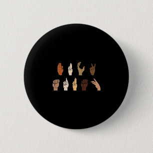 Subtiele anti-Trump Blm gebarentaal Ronde Button 5,7 Cm