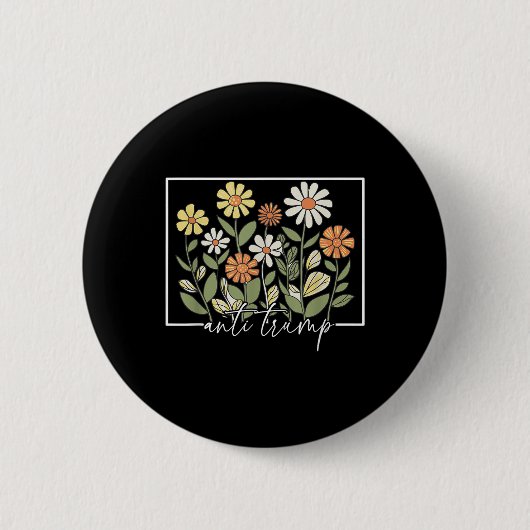 Subtiele Anti Trump Bloemen Democraat Ronde Button 5,7 Cm (Voorkant)