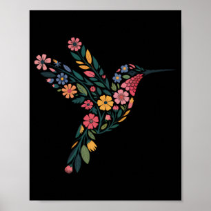 Subtiele Anti Trump Bloemen Kolibrie Verborgen Ber Poster