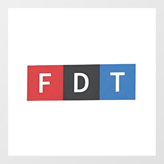 Subtiele anti-Trump FDT anti-Maga Democraten Raamsticker (Vel)