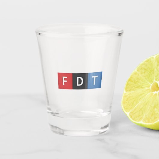 Subtiele anti-Trump FDT anti-Maga Democraten Shot Glas (Voorkant)