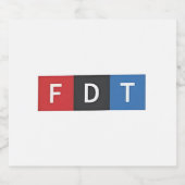 Subtiele anti-Trump FDT anti-Maga Democraten Sparkling Wijnetiket (Enkel label)