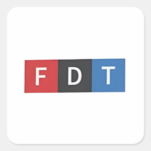 Subtiele anti-Trump FDT anti-Maga Democraten Vierkante Sticker