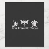 Subtiele anti-Trump FDT anti-Maga kikker schildpad Wijn Etiket (Enkel label)