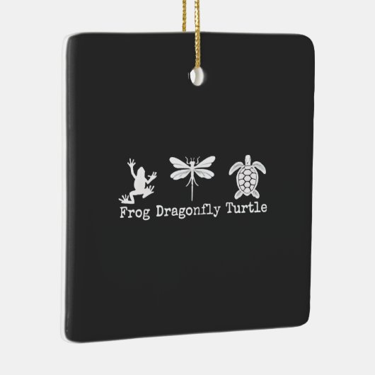 Subtiele Anti-Trump FDT Anti-Maga Kikkerschildpad Keramisch Ornament (Rechts)