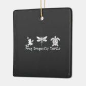 Subtiele Anti-Trump FDT Anti-Maga Kikkerschildpad Keramisch Ornament (Links)