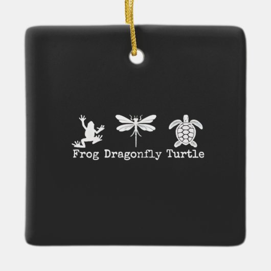 Subtiele Anti-Trump FDT Anti-Maga Kikkerschildpad Keramisch Ornament (Voorkant)