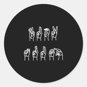 Subtiele anti-Trump gebarentaal Ronde Sticker