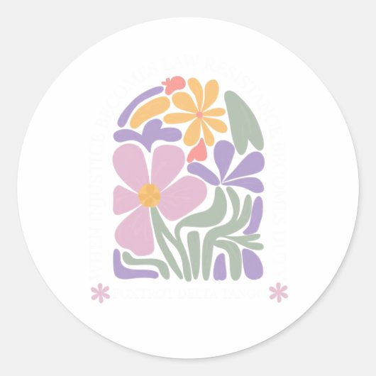 Subtiele anti-Trump Ronde Sticker (Voorkant)