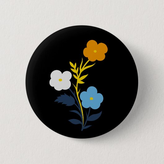 Subtiele Aromantische Asexuele Vlag Bloemen Ronde Button 5,7 Cm (Voorkant)
