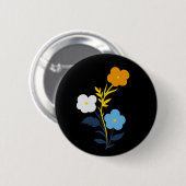Subtiele Aromantische Asexuele Vlag Bloemen Ronde Button 5,7 Cm (Voorkant /achterkant)