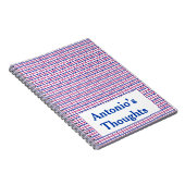 Subtiele Biseksuele Kleur Plaid Notitieboek (Rechterzijde)