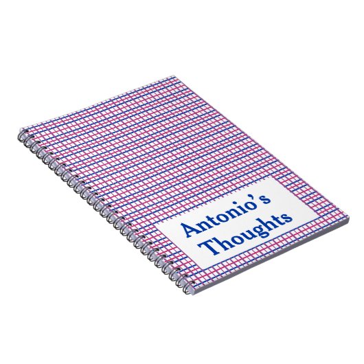 Subtiele Biseksuele Kleur Plaid Notitieboek (Rechterzijde)