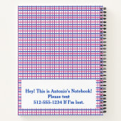 Subtiele biseksuele kleur Plaid tweezijdig Notitieboek (Achterkant)