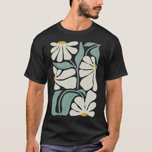 Subtiele bloem Kamala Harris Boho esthetisch T-shirt (Voorkant)