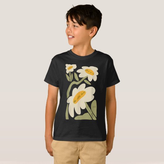 Subtiele Bloem Kamala Harris Boho Floral T-shirt (Voorkant volledig)