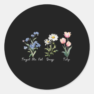 Subtiele Bloemen 8647 Trump Flowers Forget Me Not  Ronde Sticker