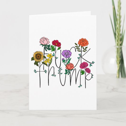 Subtiele Bloemen Anti Trump Kaart (Voorkant)