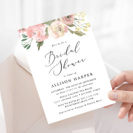 Subtiele Bloemen | Bruidsuitnodiging Bloemstuk Kaart