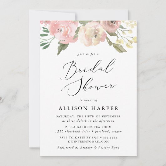 Subtiele bloemen | Florence-Vrijgezellenfeest Kaart (Voorkant)